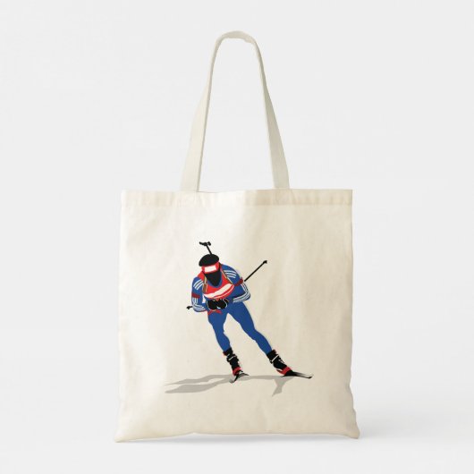Tote Bag Biathlon Skier Sports d'hiver Athlète en action (Dos)