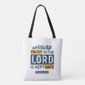 Tote Bag Bible Quote Art - Proverbs 29:25 Trust in God (Dos)