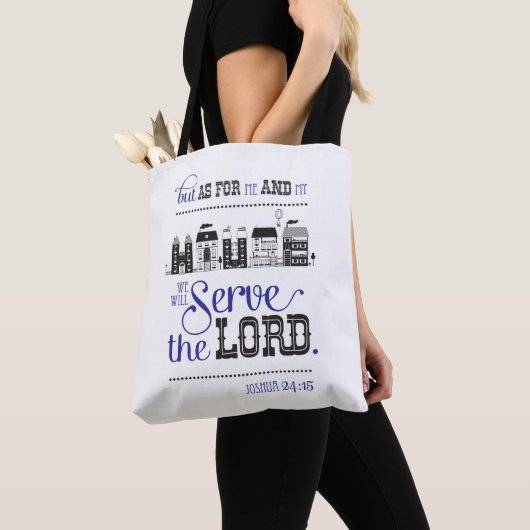 Tote bag bible scripture inspired joshua 24 (De près)