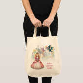 Tote Bag Bibliothèque de dragon de princesse de conte de fé (Devant (produit))