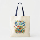 Tote Bag Bibliothèque de livres thème de lecture (Devant)