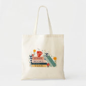 Tote Bag Bibliothèque Lover Lecture Kids School Learning (Devant)
