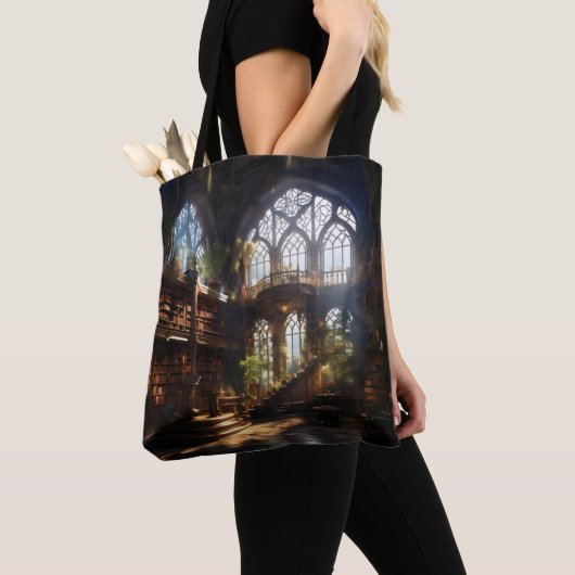 Tote Bag Bibliothèque Magique (De près)