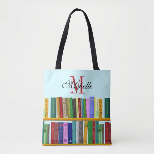 Tote Bag Bibliothèque pour génie. Livres pour élèves intell (Devant)