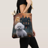 Tote Bag Bichon frisé Halloween Épouvantable (De près)