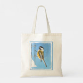 Tote Bag Bickadee sur la peinture d'alimentation - Oiseaux  (Dos)