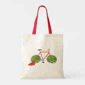 Tote Bag Bicyclette amusante avec Roues de pastèque (Dos)