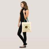 Tote Bag bicyclettes vertes monogrammées (Devant (modèle))