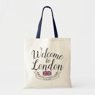 Tote Bag Bienvenue à Londres   Personnalisation du mariage 