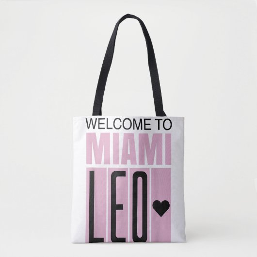 Tote Bag Bienvenue à Miami Leo 10 - GOAT (Devant)