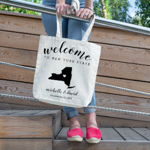 Tote Bag Bienvenue à New YORK State Silhouette Mariage