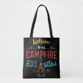 Tote Bag Bienvenue à notre feu de camp (Devant)