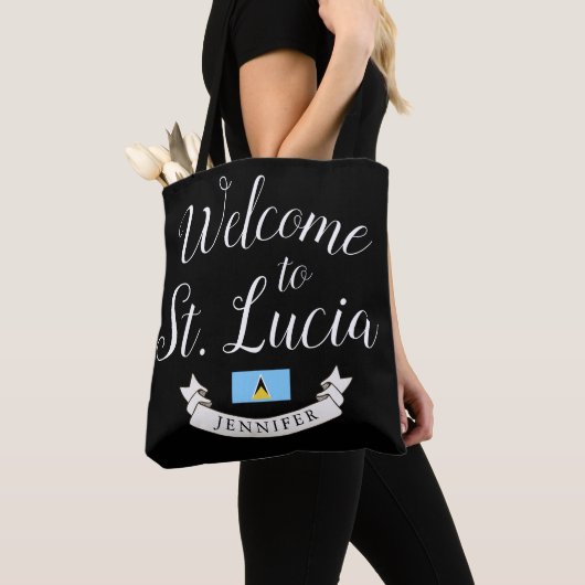 Tote Bag Bienvenue à Sainte-Lucie | Destination Faveur Mari (De près)
