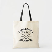 Tote Bag Bienvenue au Cabine | Flèches rustiques (Devant)
