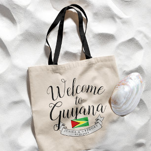 Tote Bag Bienvenue au Guyana Personnalisation du mariage