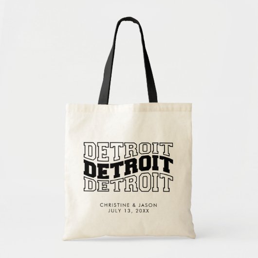 Tote Bag Bienvenue au Mariage de Detroit (Devant)