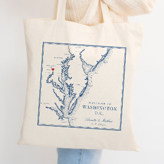 Tote Bag Bienvenue au mariage élégant à Washington DC, tenu