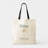 Tote Bag Bienvenue au Mariage Gold Palm Tree (Dos)