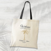 Tote Bag Bienvenue au Mariage Gold Palm Tree