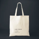 Tote Bag Bienvenue au mariage personnalisé<br><div class="desc">Voici notre sac fourre-tout personnalisé de bienvenue et de remerciement pour un mariage à destination - un mélange parfait d'élégance moderne et de simplicité. Conçu avec une esthétique minimaliste, ce fourre-tout polyvalent est un cadeau idéal pour vos invités de mariage ou votre cortège. Que vous cherchiez à créer une expérience...</div>