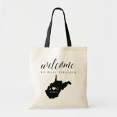 Tote Bag Bienvenue au Mariage Silhouette de l'État de Virgi (Devant)