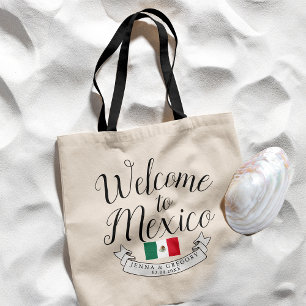 Tote Bag Bienvenue au Mexique   Personnalisation du mariage