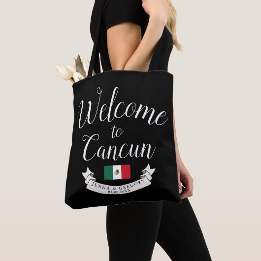 Tote Bag Bienvenue au Mexique | Personnalisation du mariage (De près)