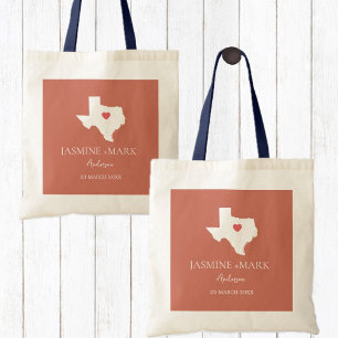Tote Bag Bienvenue au Texas Wedding Party Custom