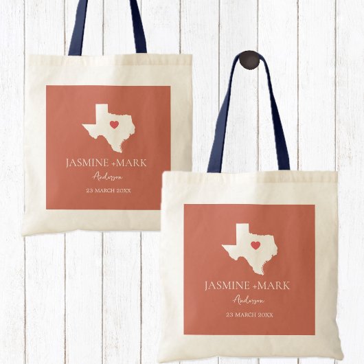 Tote Bag Bienvenue au Texas Wedding Party Custom