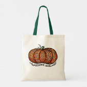 Tote Bag Bienvenue citrouille de filigo d'automne (Dos)