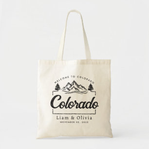 Tote Bag Bienvenue dans la montagne minimaliste Mariage du 