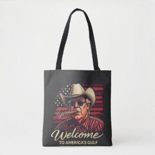 Tote Bag Bienvenue dans l'Amérique du Golfe drôle Trump