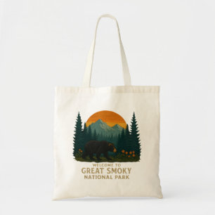 Tote Bag Bienvenue dans le parc de la Broderie Great Smoky 