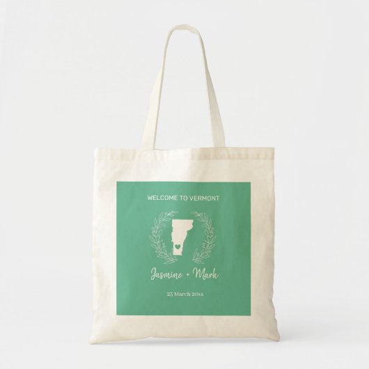 Tote Bag Bienvenue de mariage de destination Vermont (Devant)