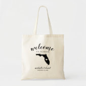 Tote Bag Bienvenue en Floride | Mariage de silhouette d'éta (Devant)