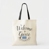 Tote Bag Bienvenue en Grèce | Destination Faveur Mariage (Devant)