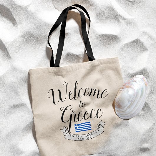 Tote Bag Bienvenue en Grèce | Destination Faveur Mariage