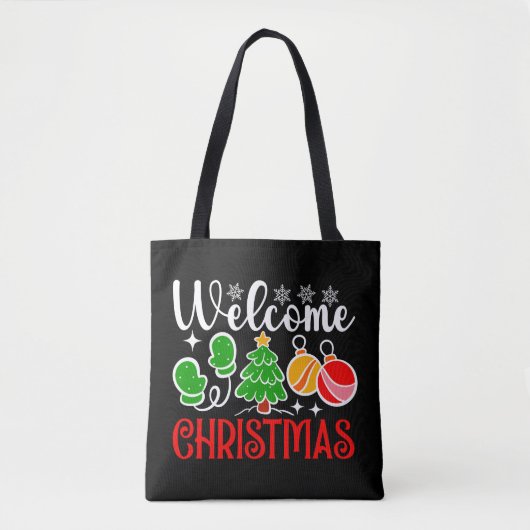 Tote Bag Bienvenue Noël (Devant)