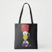 Tote Bag Bière King Funny Design Cool (Devant)