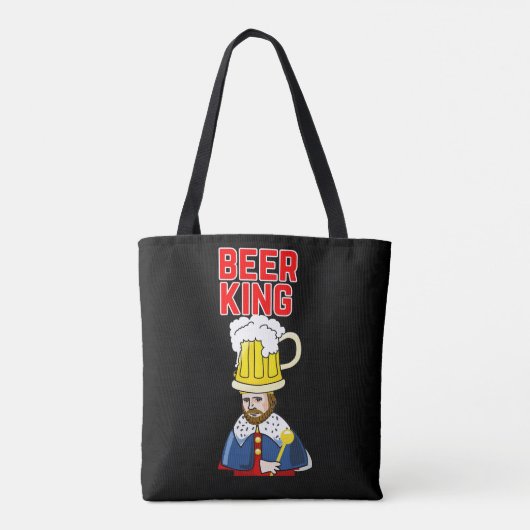 Tote Bag Bière King Funny Design Cool (Dos)