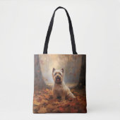 Tote Bag Biewer Terrier à l'automne Leaves automne Inspire (Devant)