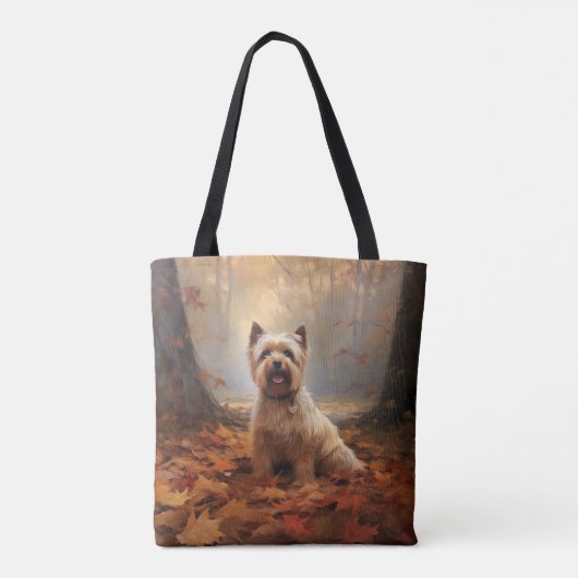 Tote Bag Biewer Terrier à l'automne Leaves automne Inspire (Dos)