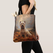 Tote Bag Biewer Terrier à l'automne Leaves automne Inspire (De près)