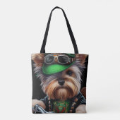 Tote Bag Biewer Terrier Chien Conduite Vélo St. Patrick's D (Dos)