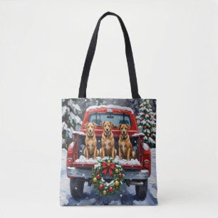 Tote Bag Biewer Terrier Noël Camion Rouge Fêtes