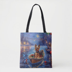 Tote Bag Biewer Terrier Noël Festive Voyage