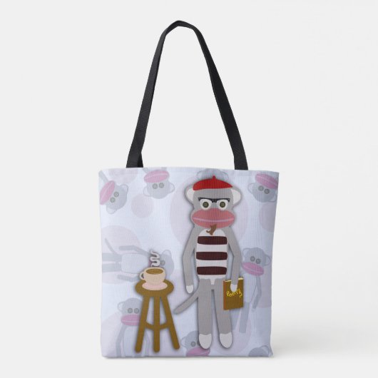 Tote Bag Big Beatnik Sockmonkey (Dos)