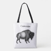 Tote Bag Big Bison Buffalo Thunder-Cove (Dos)