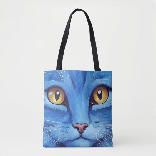 Tote Bag Big Blue Cat (Devant)