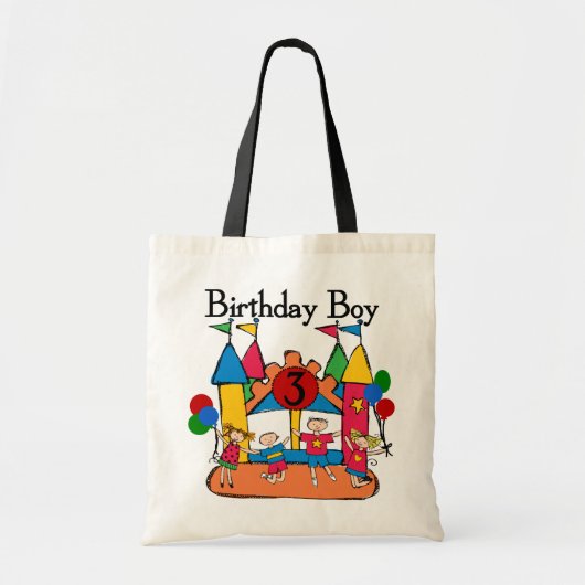 Tote Bag Big Bounce Boy 3e anniversaire T-shirts et cadeaux (Devant)